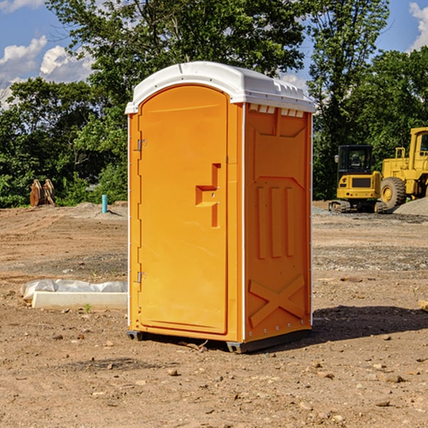 how often are the porta potties cleaned and serviced during a rental period in Henrietta MN